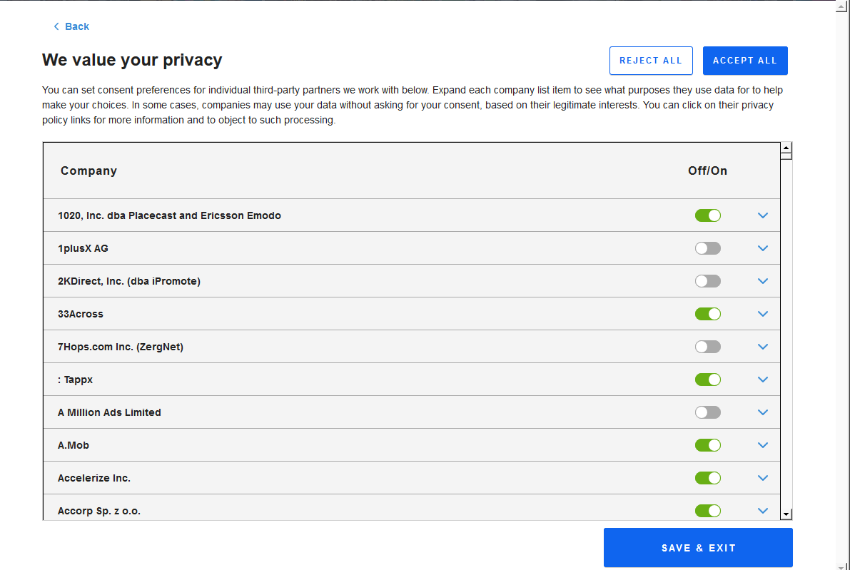 buzzfeeds cookie preferences