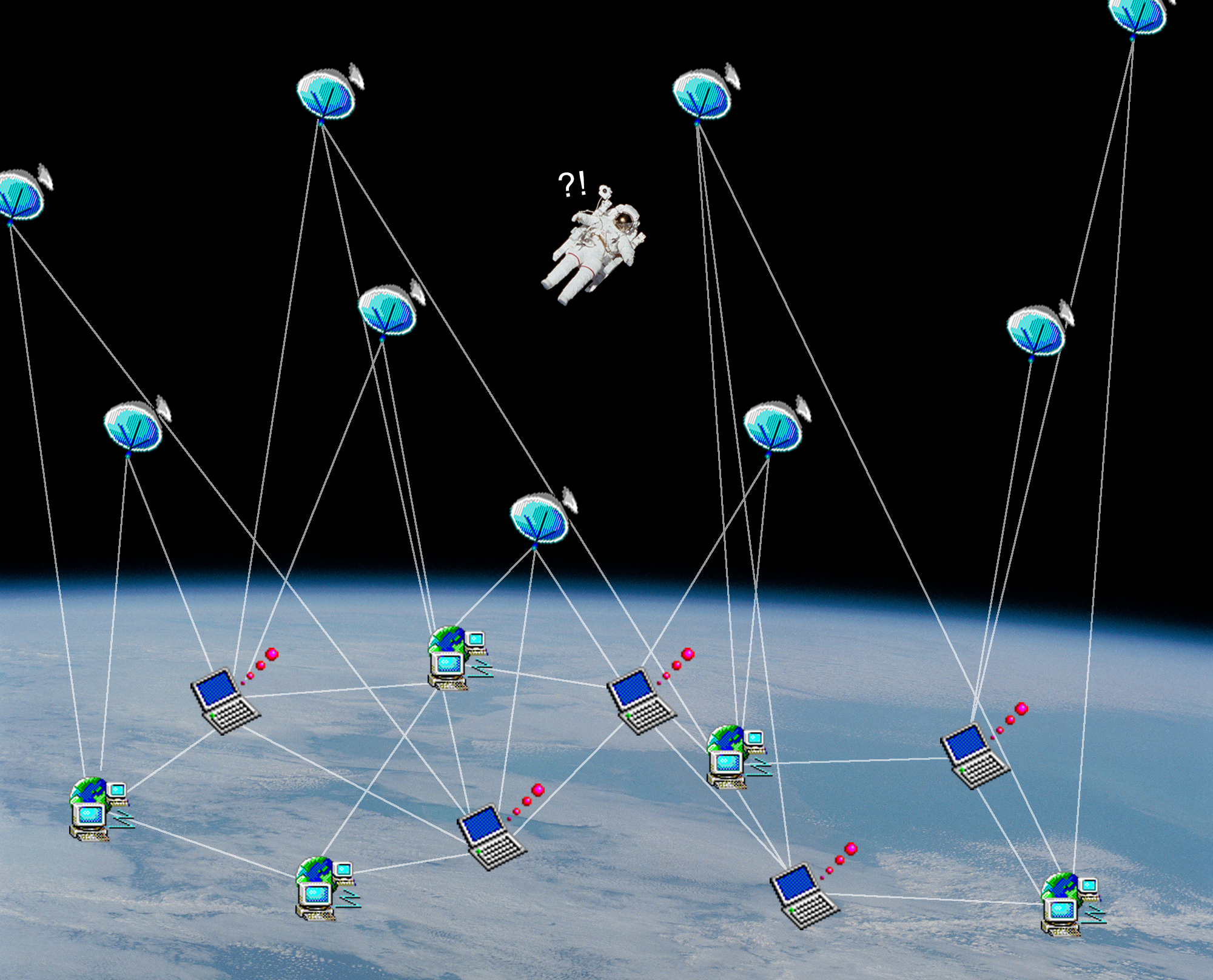 beaming internet from space